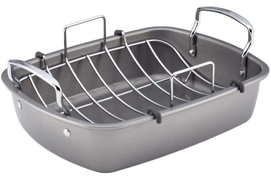 Circulon Nonstick Roasting Pan with Rack - 17 Inch x 13 Inch